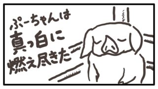 真っ白に燃え尽きたぷーちゃん